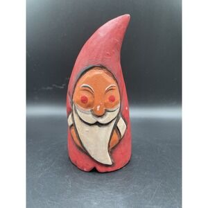 Handmade Primitive folk art carved Wood Santa